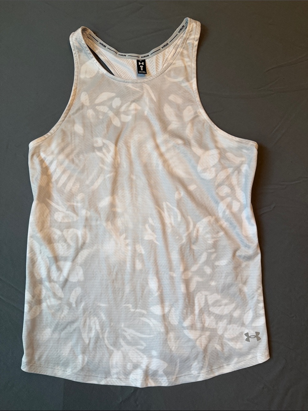 Under Armour White Floral-Print Performance Tank